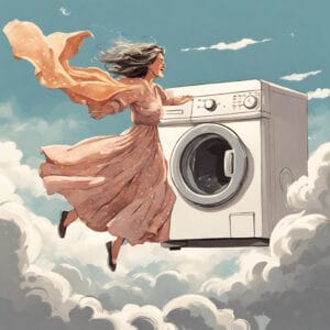 גברת אחיזה אוהבת את מכונת הכביסה שלה גברת אחיזה אוהבת את מכונת הכביסה שלה