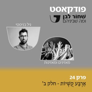 פרק 24 – אַרְבַּע קֻשְׁיוֹת חלק ב' – גיל בניסטי והמאזינים פרק 24 – אַרְבַּע קֻשְׁיוֹת חלק ב' – גיל בניסטי והמאזינים